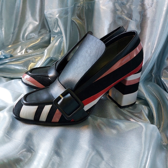 MSGM Made in Italy Shoes Woman Leather Suede Size 38 - Picture 3 of 16